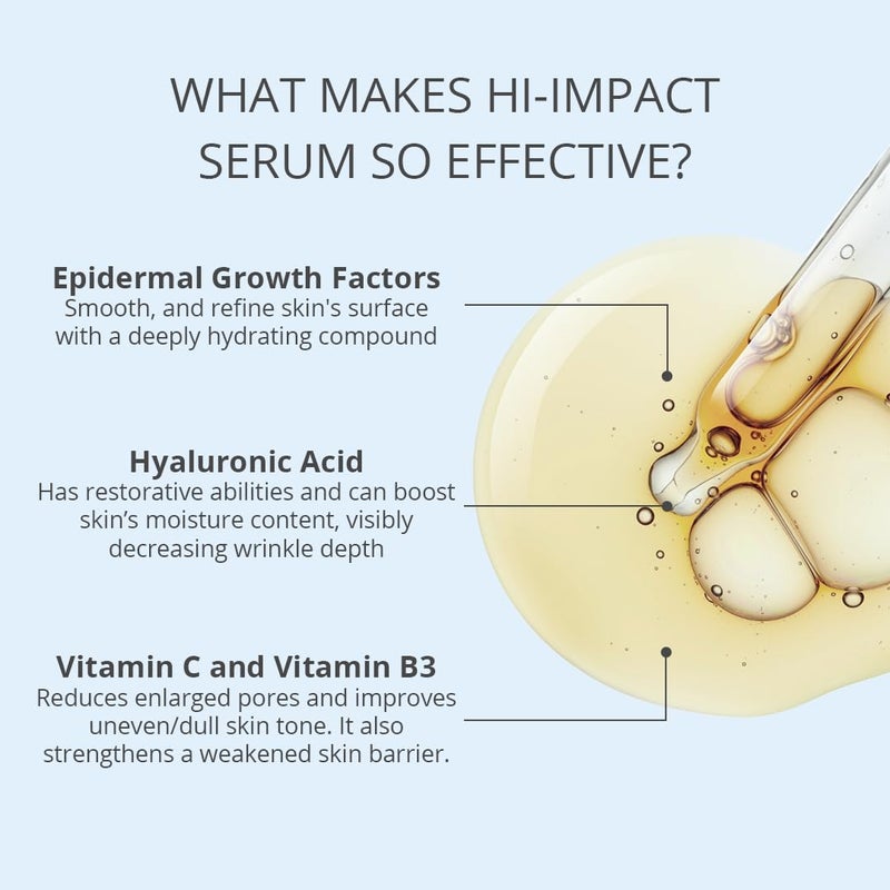 stemulation HI Impact Serum - The Ultimate Brightening Serum with Hyaluronic Acid, Vitamin C and Epidermal Growth Factors - Image 2